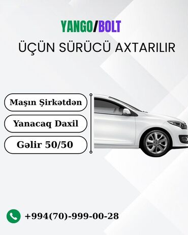 taksi şirkətləri vakansiyalar: Taksi sürücüsü tələb olunur, Nəqliyyat vasitəsi verilir, Həftəlik ödəniş, 1-2 illik təcrübə