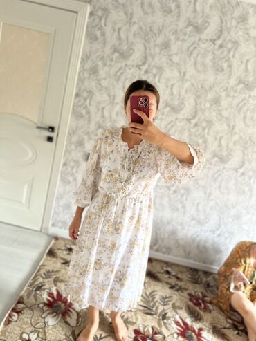 длинные вечерние платья из бархата: Күнүмдүк көйнөк, Жай, 2XL (EU 44)