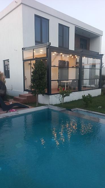 dam ortuleri: Alüminium çərçivəli şüşə veranda/pergola sistemi - Müasir dizayn — 4