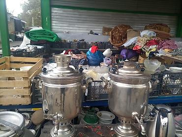 Техника для кухни: Kömürlə işləyən klassik samovar. Şəkillərdə metal korpuslu, iri — 2