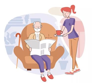 дрон услуги: Требуется сиделка для дедушки. Не лежачий. Можно с проживанием