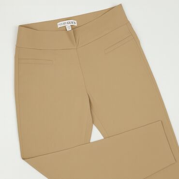 woskowane spodnie z wysokim stanem stradivarius: Guess, Material trousers for women, L (EU 40)