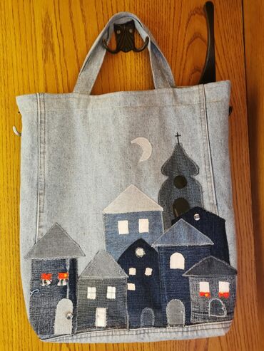 Torbe: Torba za rame, Handmade, Materijal: Platno — 3