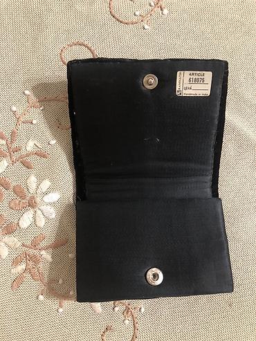 Portmone, pulqabıları: Əl işi zərif cüzdan/kiçik çanta - Material: Qara məxmər parça — 4