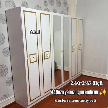 Mətbəx mebeli: Yeni, Açılan, 6 qapı Düz dolab, Qarderob, paltar dolabı