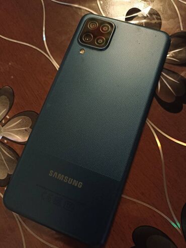 3 otaq: Samsung Galaxy A12, 32 GB, rəng - Göy, Barmaq izi