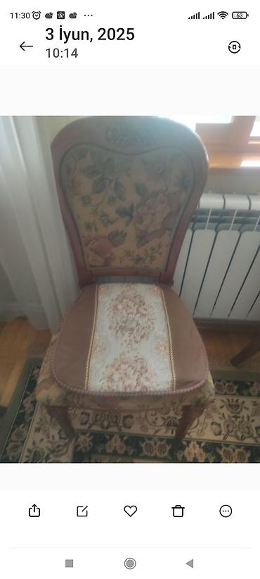 taxda stolpa: Klassik üslublu yemək otağı dəsti - Material: tam ağac (taxta — 6