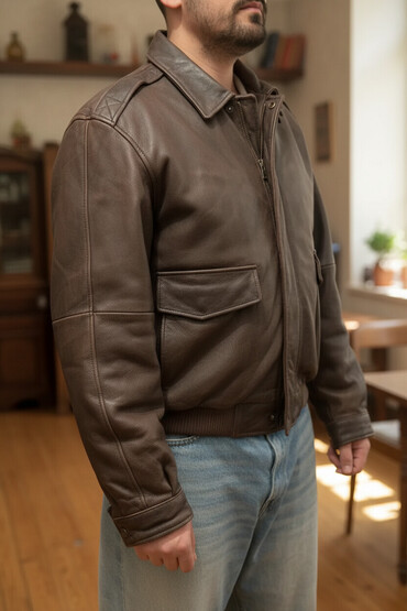 Kurtkalar: Deri kurtka amerikadan alinib pliot kurtkasi modelidir L razmer baha — 2