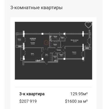 Продажа квартир: 3 комнаты, 130 м², Элитка, 1 этаж, ПСО (под самоотделку) — 2