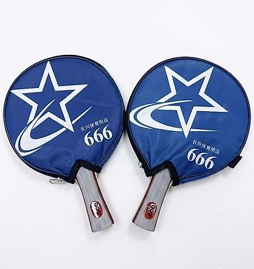 ракетка: Набор для настольного тенниса 999/666 - Ракетка с гладкой красной — 2