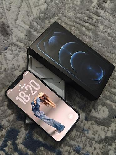 iphone 14 lro: IPhone 12 Pro, Б/у, 128 ГБ, Pacific Blue, Коробка, 76 % — 2