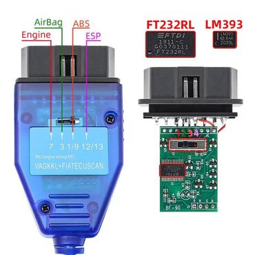 Alati za automobile: Ecuscan usb vag kkl fiat ecu ft232rl 4-smerni prekidač kkl 409.1 — 7
