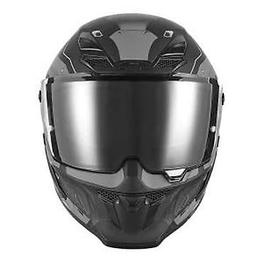 nis size: Integralna moto kaciga – futuristički dizajn, crno‑siva grafika - — 5