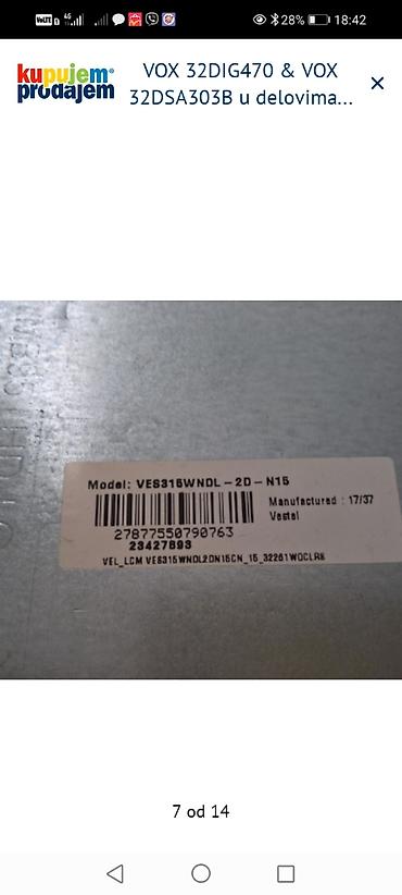 Aksesoari za TV i video: VOX 32DIG470 i VOX 32DSA303B – delovi za TV Dostupni moduli i — 8