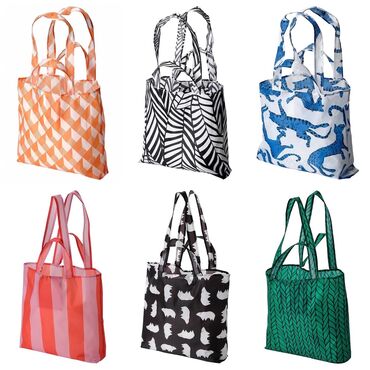 спортивную сумку: Сумка-шоппер (плащёвка) ⠀ 6 разных принта ⠀ Ширина: 45 см Высота
