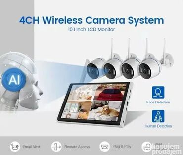 magnetni punjac za telefon: Set kamera za video nadzor bezicni set 4 kamere wifi ip Set WIFI