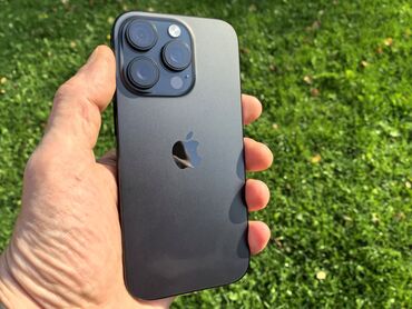 телефон айфон 16 про: IPhone 16 Pro, Колдонулган, 256 ГБ, Black Titanium, Каптама, 96 %