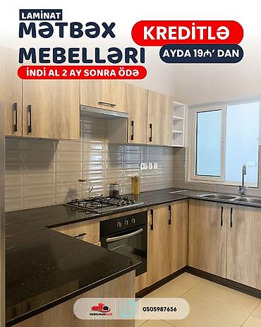 mebelman: Sifarişlə mətbəx dəsti, Özü çəkən petlələr, Mat laminat, Pulsuz çatdırılma — 3