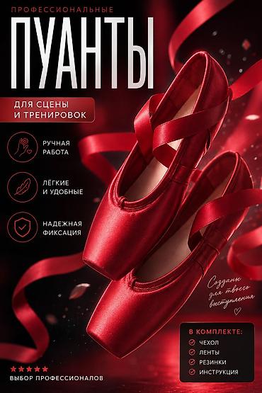 хореографы: Красные пуанты для балета 39-38 размер. в комплекте 2 наконечника для — 1