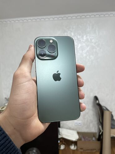 Apple iPhone: IPhone 13 Pro, Новый, 256 ГБ, Matte Midnight Green, Наушники, Зарядное устройство, Защитное стекло, 79 %