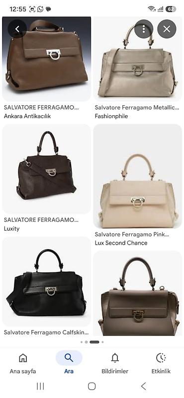 Çantalar: Salvatore Ferragamo qadın əl çantası - Model: üstdən tutacaqlı, flap — 5