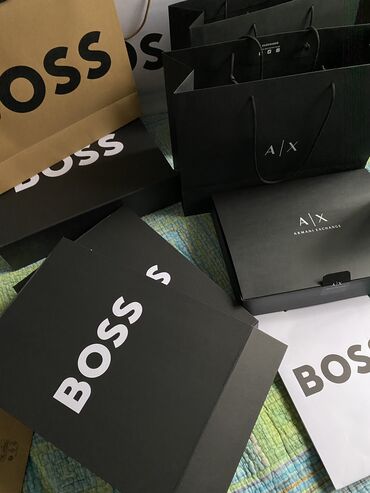 мужской подарочный набор: Оригинал упаковки, коробки BOSS, Armani Exchange