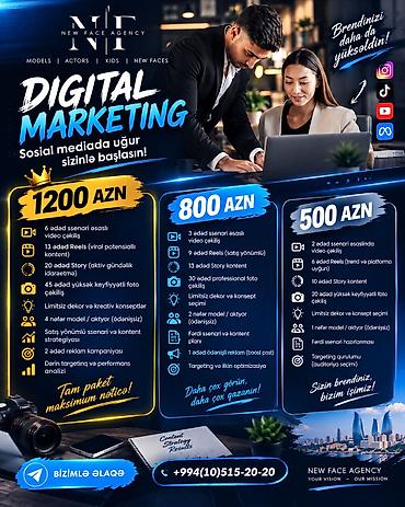 tualet dizayni: Rəqəmsal Marketinq xidməti – New Face Agency 500 AZN paketi: - 2 ədəd — 1
