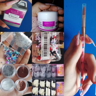 Косметика для губ: Akril dırnaq üçün tam set Tərkib: - Rosal Nail System Q Monomer