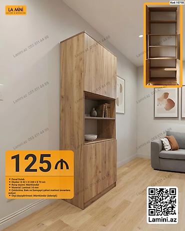 kitab skafi: Penal Dolab - Model kodu: 10718 - Ölçülər: Dərinlik 42 sm × Hündürlük — 1