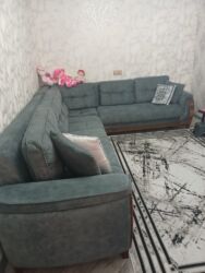 parda tül: Угловой диван, Б/у, Раскладной, С подъемным механизмом, Велюровая ткань