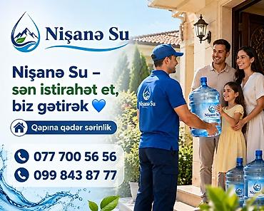 Su: Nişanə Su və Alva Su – 19 litr təmiz, qazsız içməli su bidonları — 6