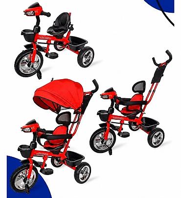 velosiped 3 teker: Uşaq üçtəkərli velosipedi - 3-in-1 konstruktor: körpə arabası — 1