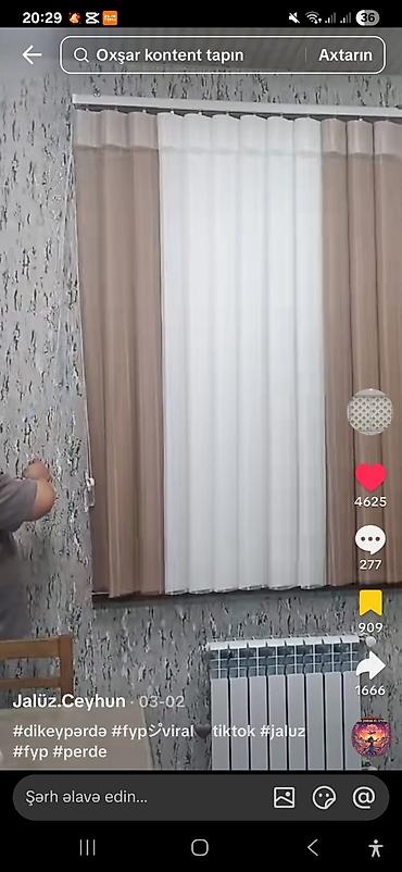 panel tiktok: Məhsul: Dikey jalüz pərdə sistemi - Növ: Şaquli (dikey) lamelli jalüz — 3