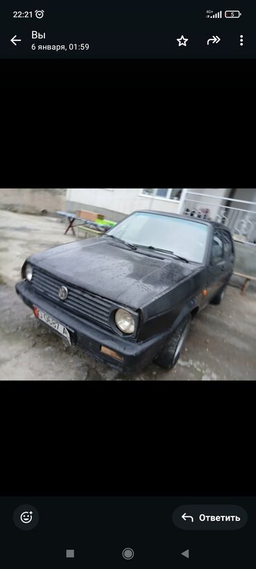 Volkswagen: Volkswagen Golf: 1987 г., 1.6 л, Механика, Бензин