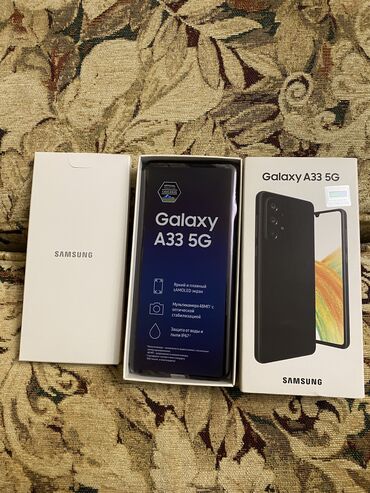 samsung 9082: Samsung Galaxy A33 5G, 128 GB, rəng - Qara, Düyməli, Barmaq izi, İki sim kartlı