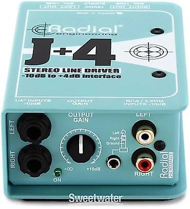 обмен на буфер: Radial J+4 — стерео линейный драйвер/интерфейс -10 dBV → +4 dBu — 1