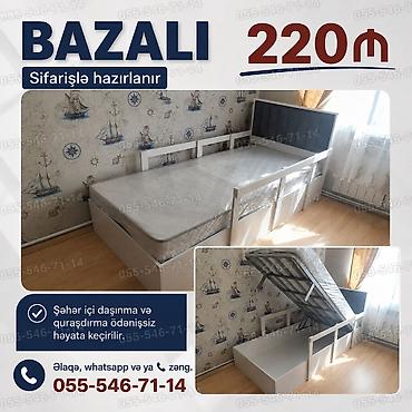 Bazalı tək nəfərlik çarpayı – sifarişlə hazırlanır. - Alt hissəsi lalafo.az -da Bazalı tək nəfərlik çarpayı – sifarişlə hazırlanır. - Alt hissəsi