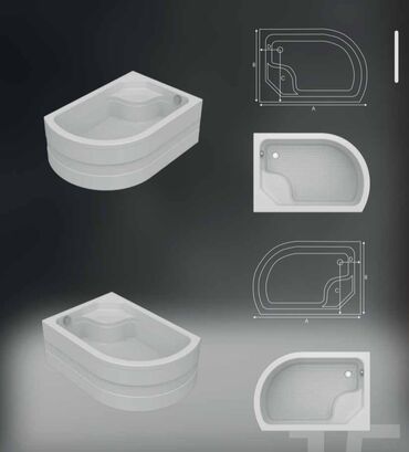 Duş poddonları: Duş kabinələr ara bölmələr hamam mebeləri Moydadırlar dolablar led — 3