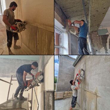 Beton işləri: #Betonkesme #betondeşmə Beton kubik kərpic - dən kəsim deşim — 16