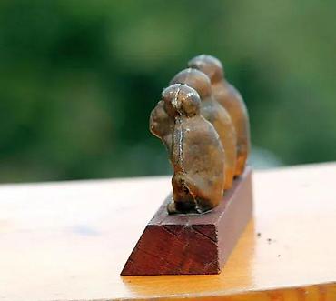 Figure: Vintage Skulptura Statua Tri Mudra Majmuna Bronza Deco. Vintage. Tri — 4