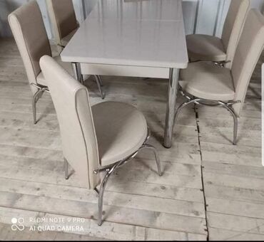 Setovi stolova i stolica: Trpezarijski set – sto sa staklenom pločom i šest stolica - Set — 9