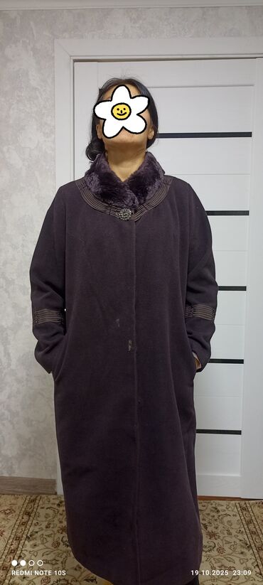 бижутерия высшего качества: Пальто, Осень-весна, Длинная модель, 2XL