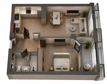 5: 1 комната, 47 м², Элитка, 11 этаж, ПСО (под самоотделку) — 1