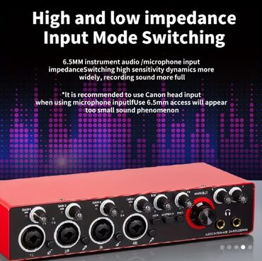 Səs kartları: USB Audio İnterfeys – 24-bit/192 kHz Yeni başlayanlar üçün 4 Kanallı — 7