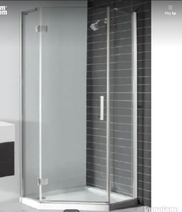 Tuš kabine i paravani: Petougaona tus kabina 90x90 NOVO, debljina stakla 4 mm,ima diht traku — 1