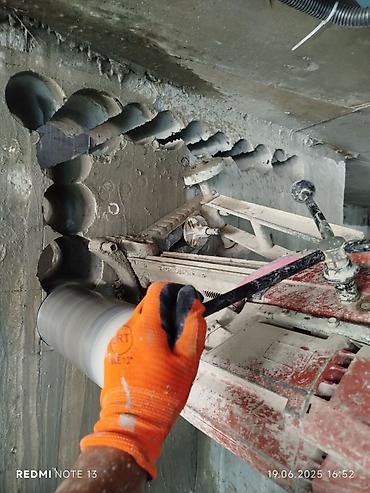 Beton işləri: #Betonkesme #betondeşmə Beton kubik kərpic - dən kəsim deşim — 29