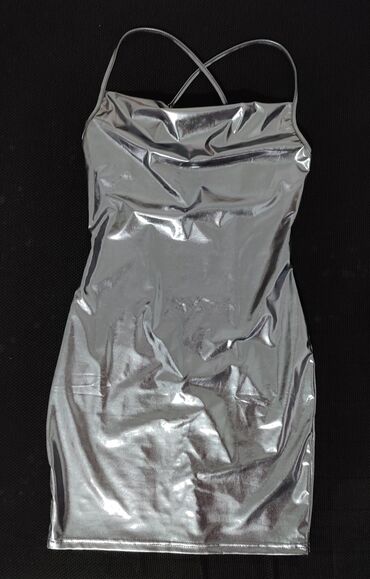 tank top h: XS (EU 34), color - Silver, Cocktail, With the straps