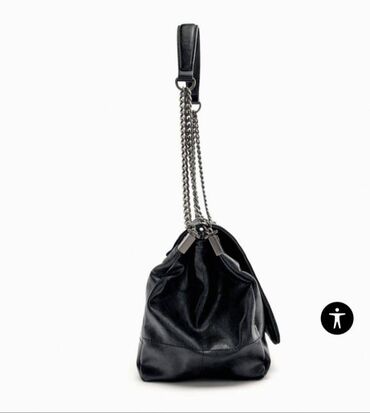 Стильная сумка Zara из мягкой эко кожи на ремешке цепочке