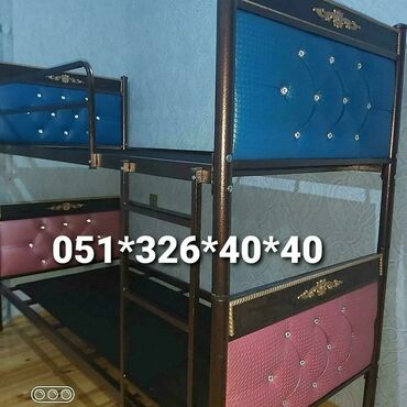 İkimərtəbəli uşaq çarpayıları: Oğlan və qız üçün, Yeni, Çarpayı, Matras ilə, Siyirməsiz, Taxta — 16