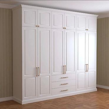 paltar refi: Düz dolab, Dəhliz üçün, Yataq otağı üçün, Paltar üçün, Açılan, Korpuslu, 4 qapılı — 6
